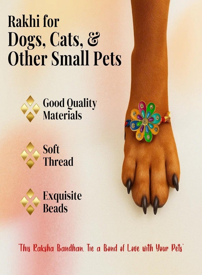 Western Era Stylish Pet Rakhi for Dog & Cat | Roli Chawal | Handcrafted Raksha Bandhan Gift for Your Furry Brother | Love, Tradition & Bonding | Designer Rakhi | Celebrate Pawsome Love (Style 32) - Image 5